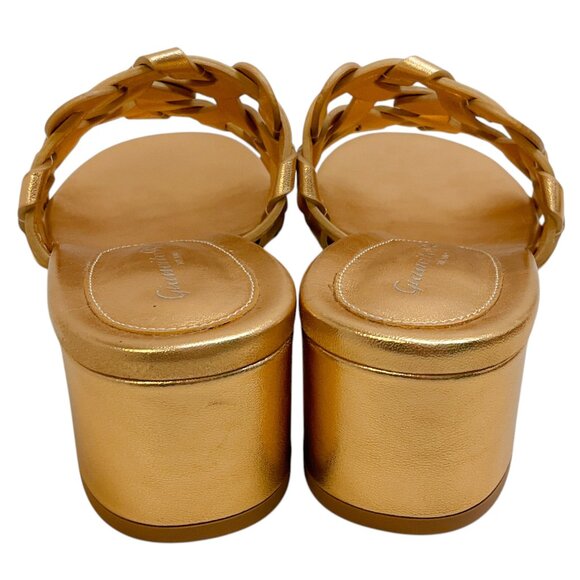 Gianvito Rossi Mekong Gold Leather Amalfi 85 Sandals